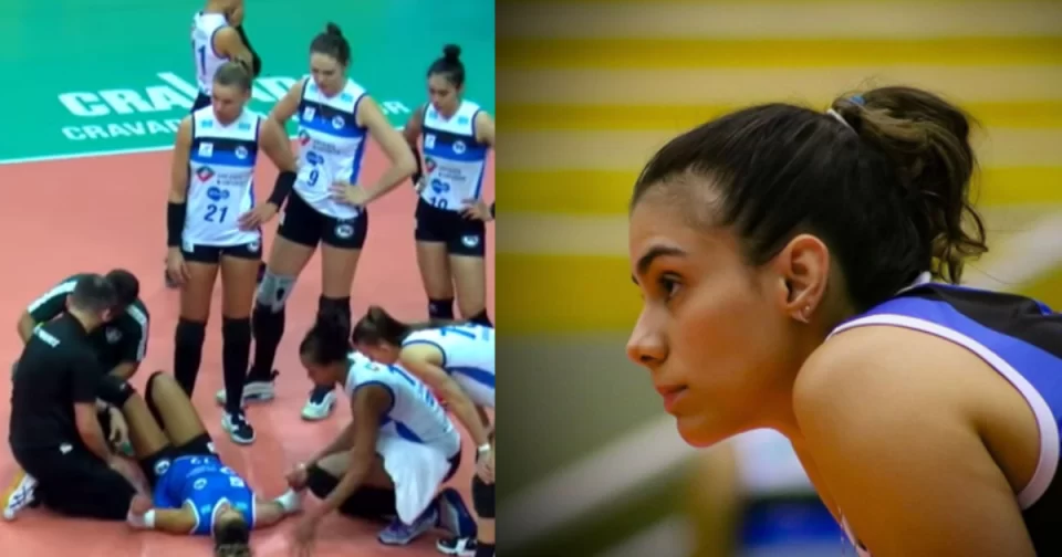 Kika de Osasco, líbero do Pinheiros, rompe tendão do pé esquerdo e está fora da Superliga.