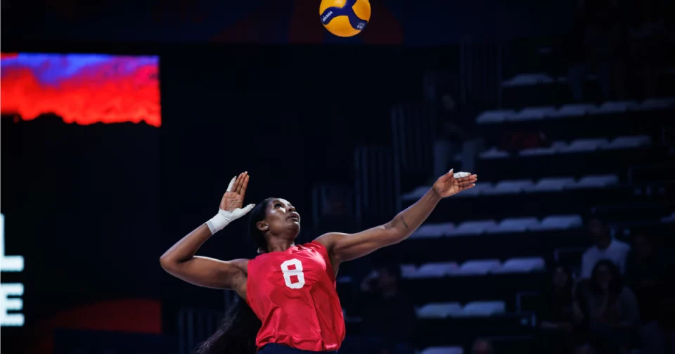 Central americana Brione Butler na Liga das Nações.