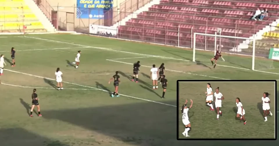 O Corinthians faz 3 a 1 no Audax, partida de ida das quartas de final do Paulista Feminino Sub 15.