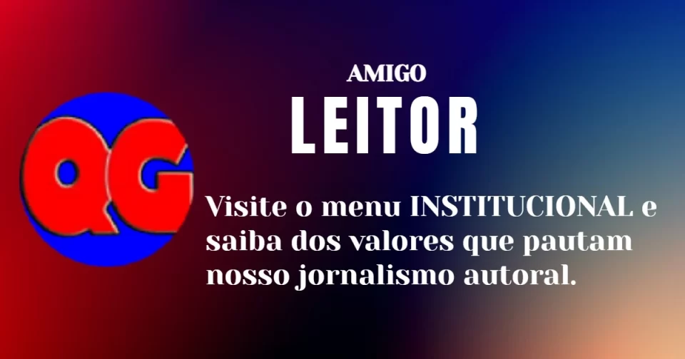 Arte promocional do QG Notícias convidando o leitor a conhecer as políticas de autoridade na prestação do jornalismo,