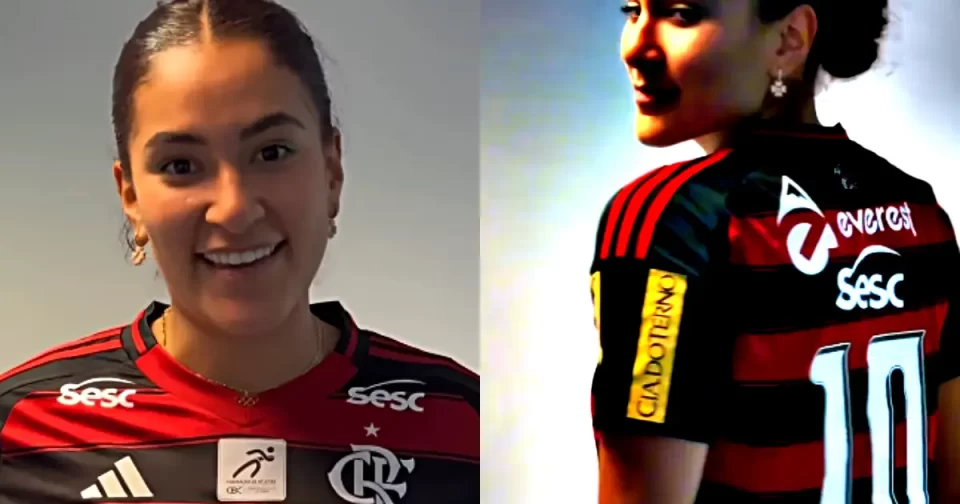 Oposto Tainara Santos veste o manto 10 no Flamengo.