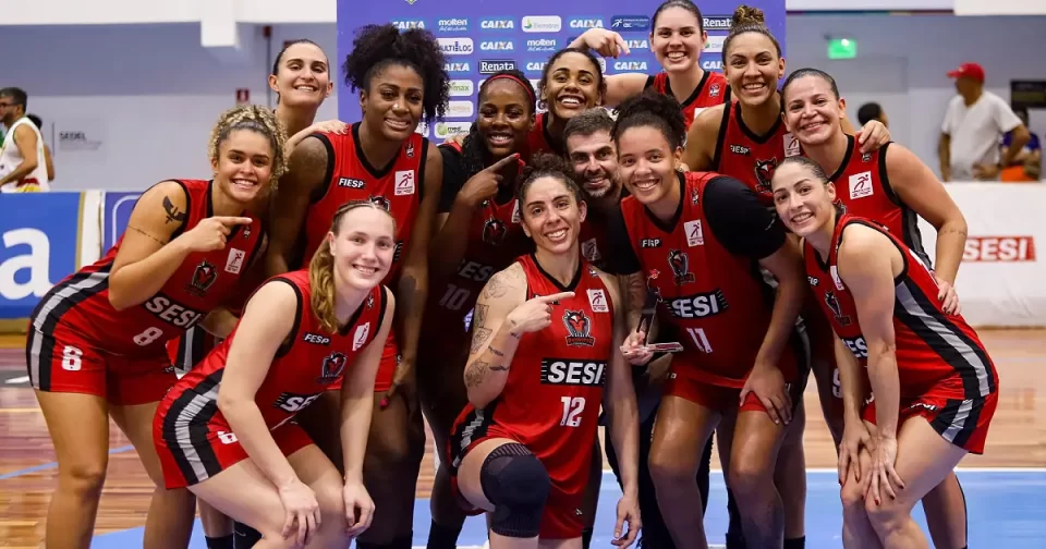 Sesi Araraquara na final da Liga de Basquete Feminino.