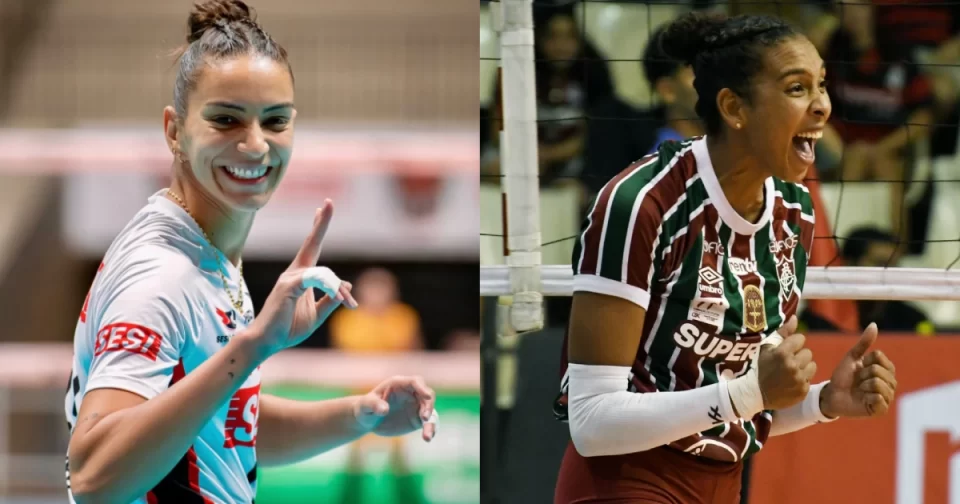 Ponteiras Acosta e Valdez, venezuelanas dando certo no vôlei brasileiro.