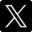Logo da rede social X – antigo Twitter, ícone preto com a letra X.