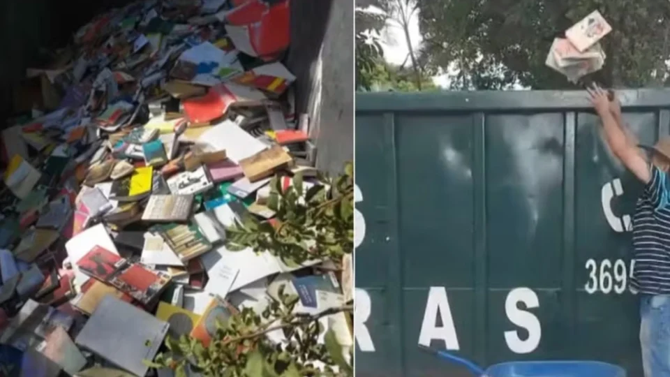 Osasco joga milhares de livros da Biblioteca Municipal no lixo.