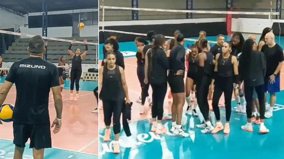 República Dominicana faz apronto no Sportville de Barueri para Liga das Nações em Brasília.