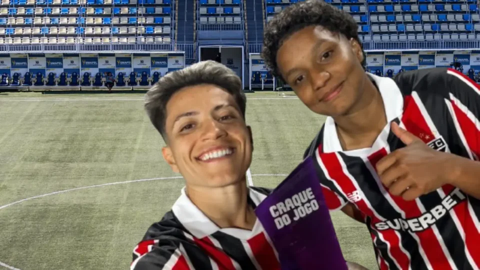 Bia Menezes e Késia assinam vitória do São Paulo, 2 a 0 no Mirassol em Santana de Parnaíba.